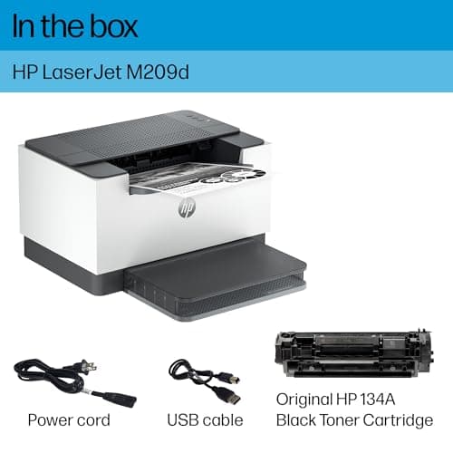 HP LaserJet M209d Laser Printer, Black and White, Automatic Duplex, USB Connection Only (Cable Included), Best for Home Office (8J9L0F) 6