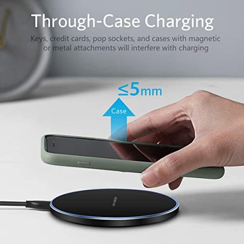 20W Fast Wireless Charger Pad,Wireless Phone Charging Station Compatible with iPhone 17 Pro/16/15/14/13/12/11/SE/X/AirPods,15W Fast Charge for Samsung Galaxy S25/S24/S23/S22/S21/Note/Buds,Pixel 6
