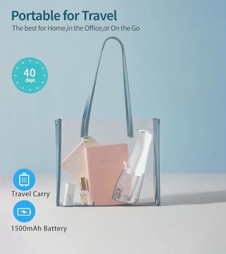 Water Dental Flosser Cordless for Teeth, 350ML Water Dental Flosser Teeth Pick 4 Modes Portable Oral Irrigator with 4 Jet Tips Rechargeable Flossers Oral Irrigator IPX7 Waterproof for Home Travel 7