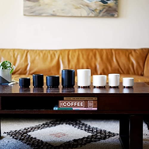 Fellow Monty Milk Art Espresso Cups - Small Double Wall Ceramic Demitasse, Matte Black with Graphite Base, 3 oz Cup (Set of 2) 7