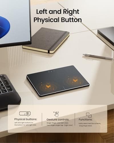 ProtoArc Bluetooth Trackpad for Windows 10/11, T1 Plus Large High-Precision Touchpad, Wireless Trackpad Mouse with Multi-Gesture Support for Computer Desktop Laptop, Black 7