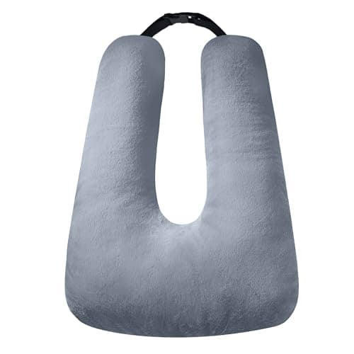 BGZBGZ Travel Pillow, Car Pillow for Kids, Car Sleeping Pillow for Adults, Travel Pillow for Kids with Adjustable Strap, Support Head and Neck on Road Trips, Car Travel Essentials,Grey