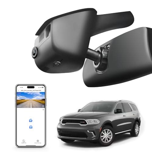 Mangoal 4K Dash Cam Custom Fit for Dodge Durango 2016 2017 2018 2019 2020 2021 2022 2023 2024 2025 (Model A), GT R/T SRT SXT, Integrated OEM Look, UHD 2160P, WiFi & App,Easy to Install,128GB Card