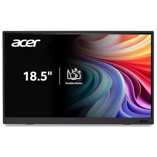 acer Portable Monitor | 18.5" FHD IPS | Adaptive-Sync Support (FreeSync Compatible) | Slim Design | External Monitor for Laptop PC/Mac | 100Hz | 2 x USB 3.1 Type-C Port & HDMI 1.4 | PM191Q Ebmiuux