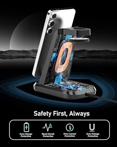 Wireless Charger for Samsung Phones Watch Earbuds(Not for Z Flip & A Serie-Phone),SWIO 3 in 1 Charging Station for Galaxy Watch 7/Ultra/6/5/4/3,S25 S24 S23 S22 S21 S20/Note 20 10/Z Fold 4 3,Buds/2/Pro 5