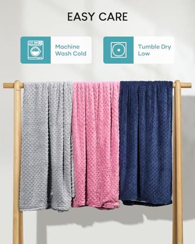 Cottonblue Weighted Blanket Duvet Cover 48x72, Removable Duvet Cover for Heavy Blankets, Soft Fuzzy Minky Dot, Machine Washable Cover with Zipper on Long Side, Grey 7