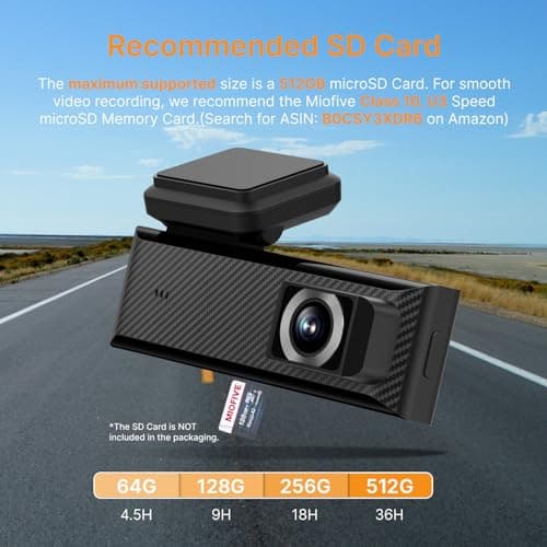 Miofive Dash Cam Mini 2, 2K+1080P FHD, Built-in Wi-Fi GPS Smart Dash Camera for Cars, 125° Wide-Angle FOV, HDR, Night Vision, G-Sensor, iOS/Android App, Loop Recording, Parking Monitor, Time-Lapse 7