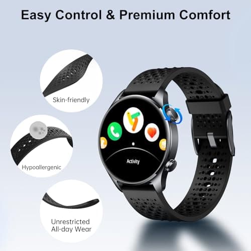 Zolovip Smartwatch for Men with GPS 1.43" AMOLED Display, 3ATM Waterproof Health Watch Heart Rate/Sleep Monitor, 100+ Sport Modes Meditation/Fitness Tracker Watch Compatible with iOS Android, Blue 10