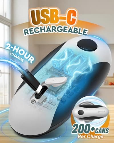 Zoomsnail Electric Can Opener, Automatic Rechargeable Can Openers with One-Touch Smooth Edge & Magnetic Lid - Hands-Free Easy-Grip Opener for Seniors with Arthritis and Most Cans 5