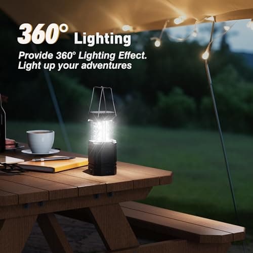 3000mAh Large Capacity Hand Crank Solar Camping Lantern, Portable Ultra Bright LED Torch, 23-26 Hours Running Time, USB Charger, Electronic Lantern for Outdoor 6