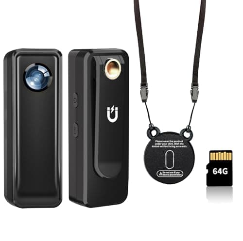 Mini Body Camera 64GB, 4K 30FPS Action Camera, Hands Free Sports Camera with Magnetic Back Clip, Wearable Body Cam POV Records Using for Traveling Cycling Vlogging