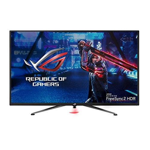 Asus ROG Strix XG438Q 43” Large Gaming Monitor with 4K 120Hz FreeSync 2 HDR Displayhdr 600 90% DCI-P3 Aura Sync 10W Speaker Non-Glare Eye Care with HDMI 2.0 DP 1.4 Remote Control (Renewed)