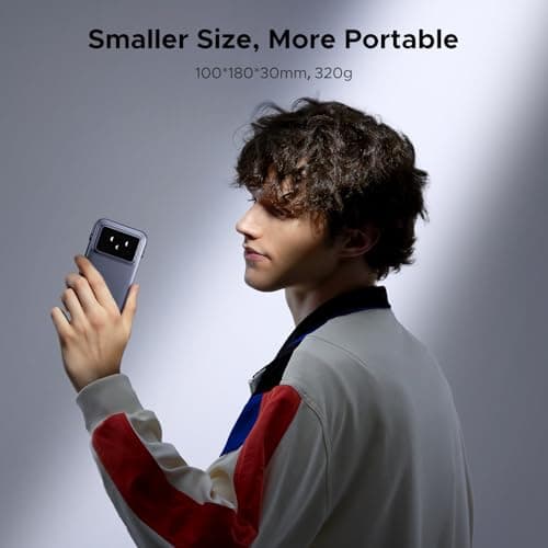 UGREEN Uno 10000mAh Magnetic Portable Charger, Qi 7.5W Wireless Power Bank, PD 20W USB C Battery Pack with Foldable Stand and TFT Display MagSafe Compatible iPhone 17/16 /15/14/13/12 Series, Black 7