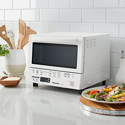 Panasonic FlashXpress Toaster Oven Countertop, 4-Slice Compact Size with Double Infrared Heating, 6 Auto Cook Options and Precise Temperature Control, 1300W - NB-G110P-W (White) 9