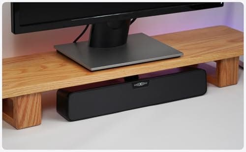 Computer Speakers Soundbar for Desktop PC Mac, USB Plug-in, Wired, External Speakers for Laptop Desk Monitor, RGB Gaming Sound bar with HD Stereo Loud Sound, Punchy Bass, Volume Knob, USB C Adapter 9