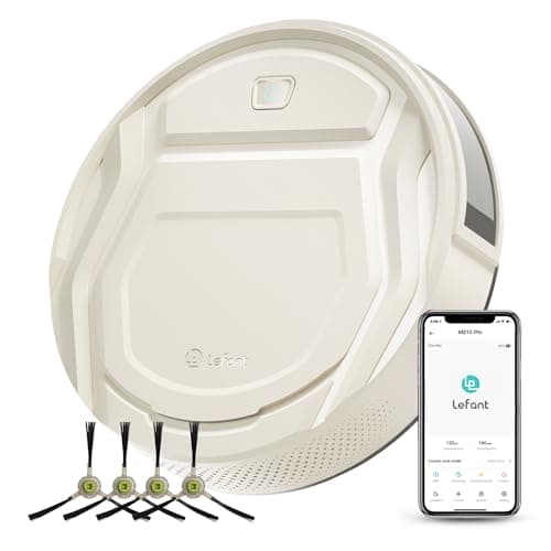 Lefant Robot Vacuum M210 Pro, 2200Pa Suction,120 Mins Runtime, Self-Charging Slim Robotic Vacuum Cleaner, APP/Voice/WiFi/Alexa Control, Ideal for Pet Hair,Low-Pile Carpet, Hard Floor