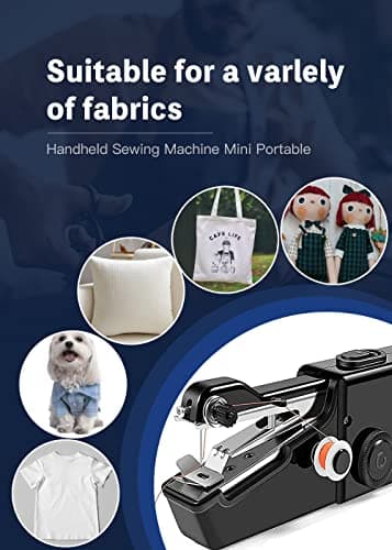 GUSSLM Mini Handheld Sewing Machine for Quick Stitching, Portable Sewing Machine Suitable for Home,Travel and DIY, Electric for Beginners 2