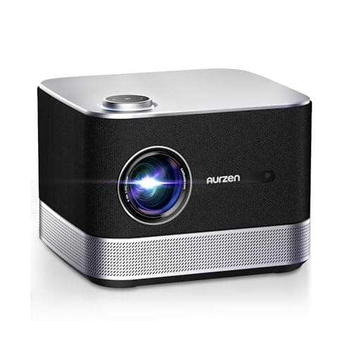 3-in-1 Projector 4K Supported, AURZEN BOOM 3 Smart Projector with WiFi and Bluetooth, 3D DoIby Audio & 36W Speakers, Auto Focus & Keystone, Built in NetfIix App 500 ANSI Home Outdoor proyector, Black