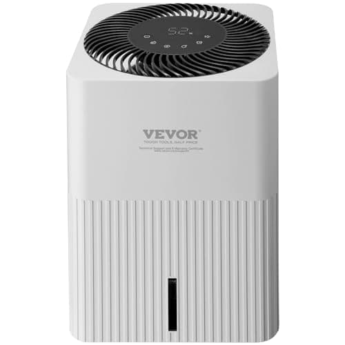 VEVOR Evaporative Humidifiers Mist-Free 3L, 300 ml/h Cool Moisture Humidifier and Air Purifier for Whole House up to 473.6 sqft, 4-Speeds & 1-12h Timer Settings, Premium Filter for Bedroom, Home 10