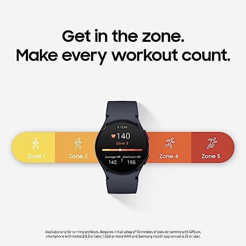 SAMSUNG Galaxy Watch 6 40mm Bluetooth Smartwatch, Fitness Tracker, Personalized HR Zones, Advanced Sleep Coaching, Heart Monitor, BIA Sensor, Health Wellness Insights, Big Screen, US Version, Graphite 6