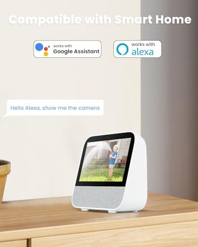 Rebluum Security Camera Outdoor Wireless, 3K/5MP Solar Camera Outdoor Wireless, Battery Powered 360°PTZ, Color Night Vision,PIR Motion Detection,2-Way Audio,Compatible with Alexa 7