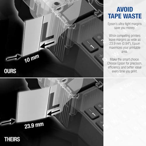 LABELWORKS Epson LW-C410PX Portable Bluetooth Label Machine Printer for Home and Office – Efficient, Create Sticker Labels for Crafts and Organization, Designer Tape Supported, App Compatible 6