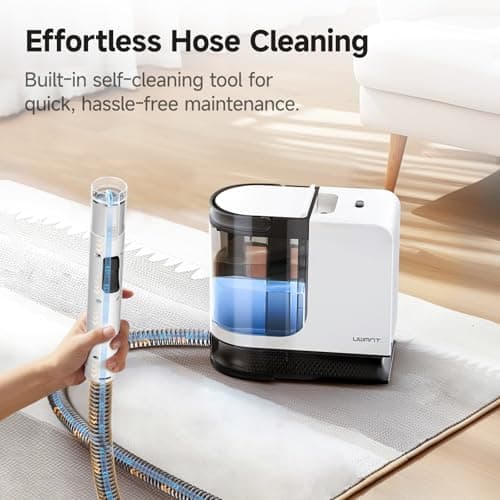 Uwant Carpet Cleaner Machine 18Kpa Powerful Suction, Portable Carpet Cleaner for Pet Stains with Cleaning Tools&Solution Self-Cleaning Upholstery Cleaner for Car, Couch, Rug, Spot (Creame) 6