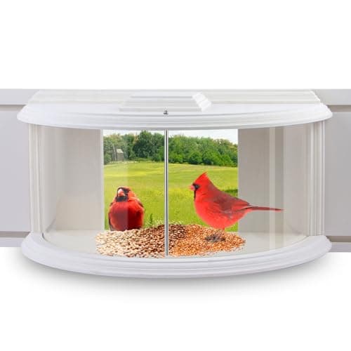 JOYSEUS Window Bird Feeder, 180° Clear View Bird Feeder, Durable and Elegant in-Window Bird Feeder for Watching Birds - Embrace The Delight of Bird Feeder.