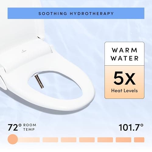 TUSHY Ace 2.0 Elongated Electric Bidet & Heated Seat. A Luxury Clean, Seat Sensor & Soft Close Lid, Self-Cleaning Nozzle, Remote Control Water Temp, Pressure Control, & Air Drier 5