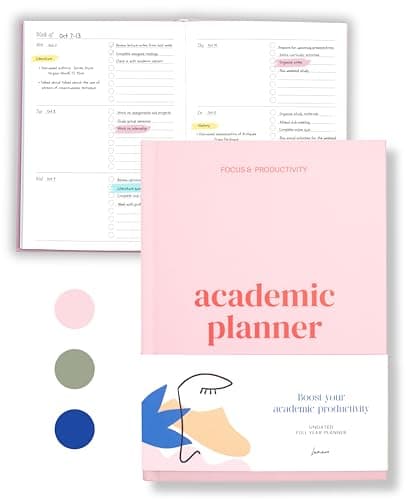 Lamare Academic Planner 2026 College Essentials – Undated Weekly College Student Planner for Homeschool, High School, College & Nursing Students