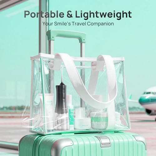 OPERAN Water Flossers for Teeth, Cordless Portable Water Flossers for Adults Braces, IPX7 Waterproof with 4 Modes, 4 Professional Nozzles, 300ml Tank & 21 Days Runtime for Travel, Black, 1Pack 9