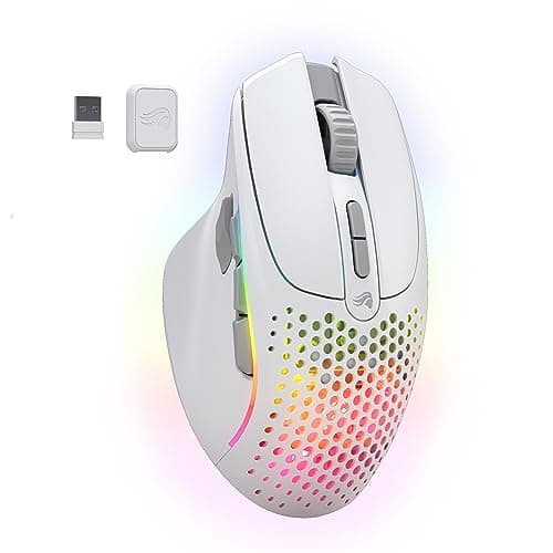 Glorious Model I 2 Wireless - MMO Gaming Mouse (White), 9 Programmable Side Buttons, 16 Configurations with Layer Shift, Superlight 75g, 2 Swappable Magnetic Buttons (Renewed)