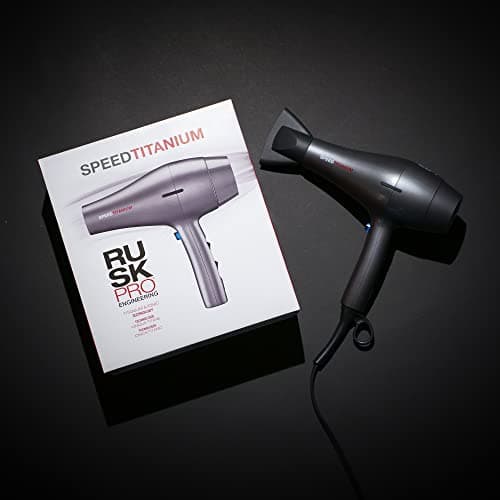 RUSK PRO Speed Titanium Hair Dryer, Ionic Generator Eliminates Frizz, Powerful AC Motor with 6 Speed and Heat Settings for Fast Styling, Plus Diffuser and Concentrator for Unique Styles 5
