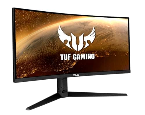 ASUS VG34VQL1B TUF 34 Inch Curved Gaming Monitor - WQHD (3440x1440), 165Hz, 1ms, Extreme Low Motion Blur, FreeSync Premium, Eye Care, Height Adjustable, DisplayHDR 400, DisplayPort, HDMI, USB 7