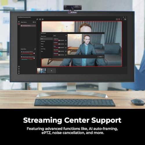 AVerMedia PW315 TAA/NDAA Compliant 1080p 60fps Webcam – Wide-Angle USB Camera with Dual Mics & AI Auto Framing, Fixed Focus HD Webcam for PC/Mac, Zoom, Teams, Google Meet, Streaming, Content Creation 8