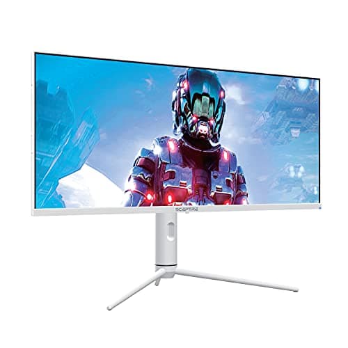 Sceptre IPS 34" White UltraWide Monitor 3440 x 1440p HDR400 1ms up to 144Hz 95% DCI-P3 PIP PBP DisplayPort HDMI USB-C Height Adjustable (E345B-QUN168W) 5