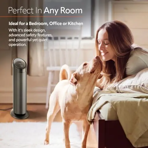 Lasko Elite Collection Revolution Full-Room Ceramic Heater with Remote, CC23645, Black 6