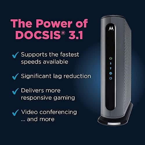 Motorola MG8702 | DOCSIS 3.1 Cable Modem + Wi-Fi Router (High Speed Combo) with Intelligent Power Boost | AC3200 Wi-Fi Speed | Approved for Comcast Xfinity, Cox, and Charter Spectrum 7
