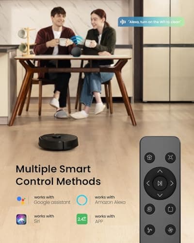 PSUK W11 Robot Vacuum and Mop with Self-Emptying, 60-Day Capacity，LiDAR Navigation, Home Mapping, 3000Pa Suction，No-Go Zones, Robotic Vacuum Cleaner for Pet Hair， Hard Floors, Carpets (Large) 8