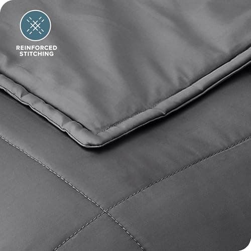 Bare Home Weighted Blanket King Size 30lb (80" x 87") for Adults - All-Natural 100% Cotton - Premium Heavy Blanket Nontoxic Glass Beads (Grey, 80"x87") 8