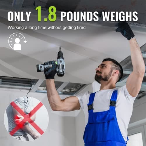 WORKPRO Cordless Drill Driver Kit, 12V Electric Screwdriver Driver Tool Kit, 3/8" Keyless Chuck, Charger and Storage Bag Included 5