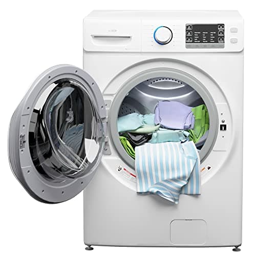KoolMore 27" Front Load X-Large 4.5 Cu. Ft. Washing Machine with Quiet Inverter Motor, Steam and Water Plus Functions, 20-Minute Quick Wash, and 12 Washing Cycles [White] [120V] (FLW-5CWH)