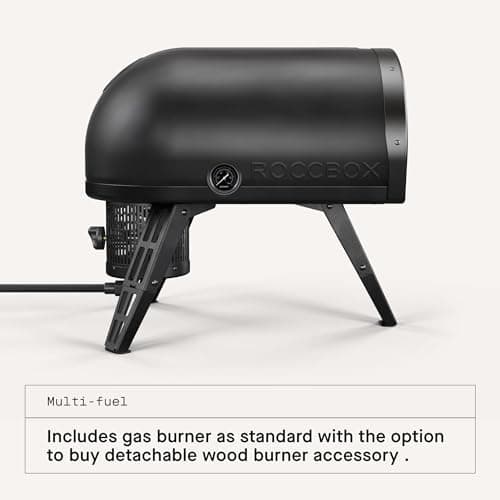 Gozney Roccbox Outdoor Pizza Oven, Black, Portable, Gas & Wood Fired, Restaurant-Grade 5