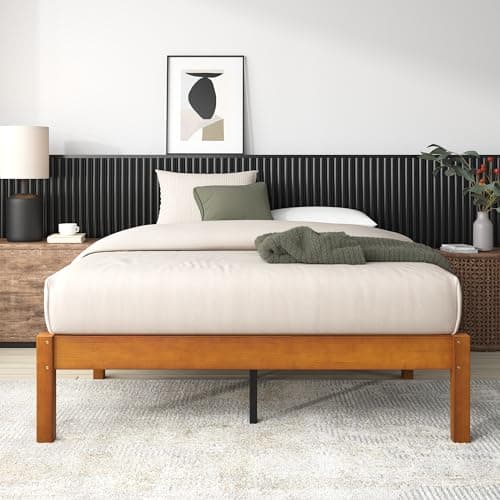 Zinus Ellie 14 Inch Full Bamboo Platform Bed Frame, Wood Slat Support, No Box Spring Needed, Easy Assembly, Brown 11