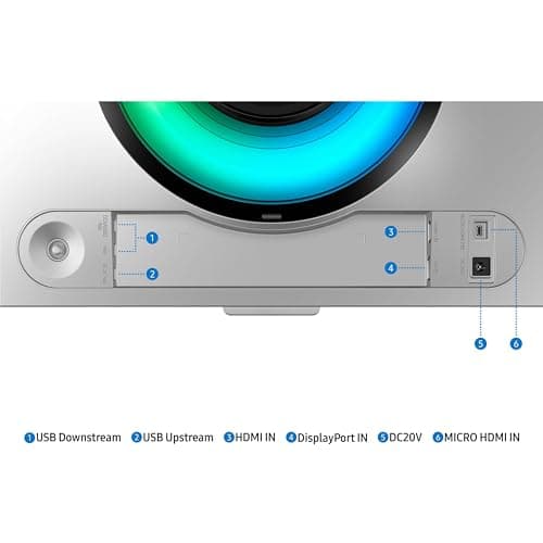 Samsung 49" Odyssey G93SC Series Curved Gaming Monitor, QD-OLED, 240Hz, 0.03ms, DQHD, G-Sync Compatible, FreeSync Premium Pro, Adjustable Stand 15