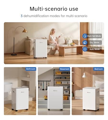 1500 Sq. Ft Dehumidifiers for Home, 30 Pints dehumidifier for Basement with drain hose,Smart APP control, 1.6L Tank,24H Timer,Intelligent Humidity Control,Ideal for Bedroom,Bathroom & RV 8