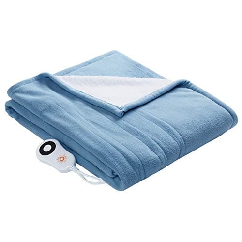 STONECREST Reversible Electric Blanket Heated Throw, 50"x60" Heating Blanket with 5 Setting Controller, 4 Hour Auto-Off, Overheating Protection, ETL Certified, Machine Washable(Slate Blue, 50"x60")