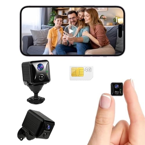 4G LTE Hidden Camera,Cellular Security Camera No WiFi with 4G SIM Card, 4K HD Portable Car Spy Camera, 160° Wide View, with Night Vision, AI Motion Detection Alert App Control