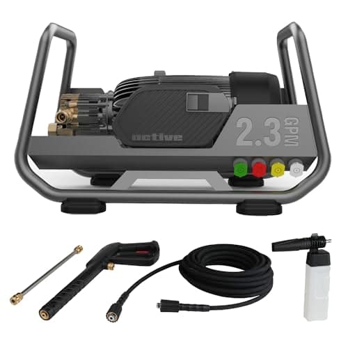 ACTIVE 2.3 Electric Pressure Washer - 2.3 GPM and 1500 PSI, Wall Mounted Pressure Washer, Electric Power Washer for Car Detailing, Home, Patio and All Other Cleaning transformations. 9