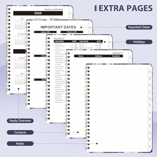 Academic Planner 2025-2026, Weekly and Monthly Agenda Planner, Daily Calendar Planning Notebook (July 2025 - June 2026), School Teacher Student Supplies, A5 (6.2" x 8.5") 5
